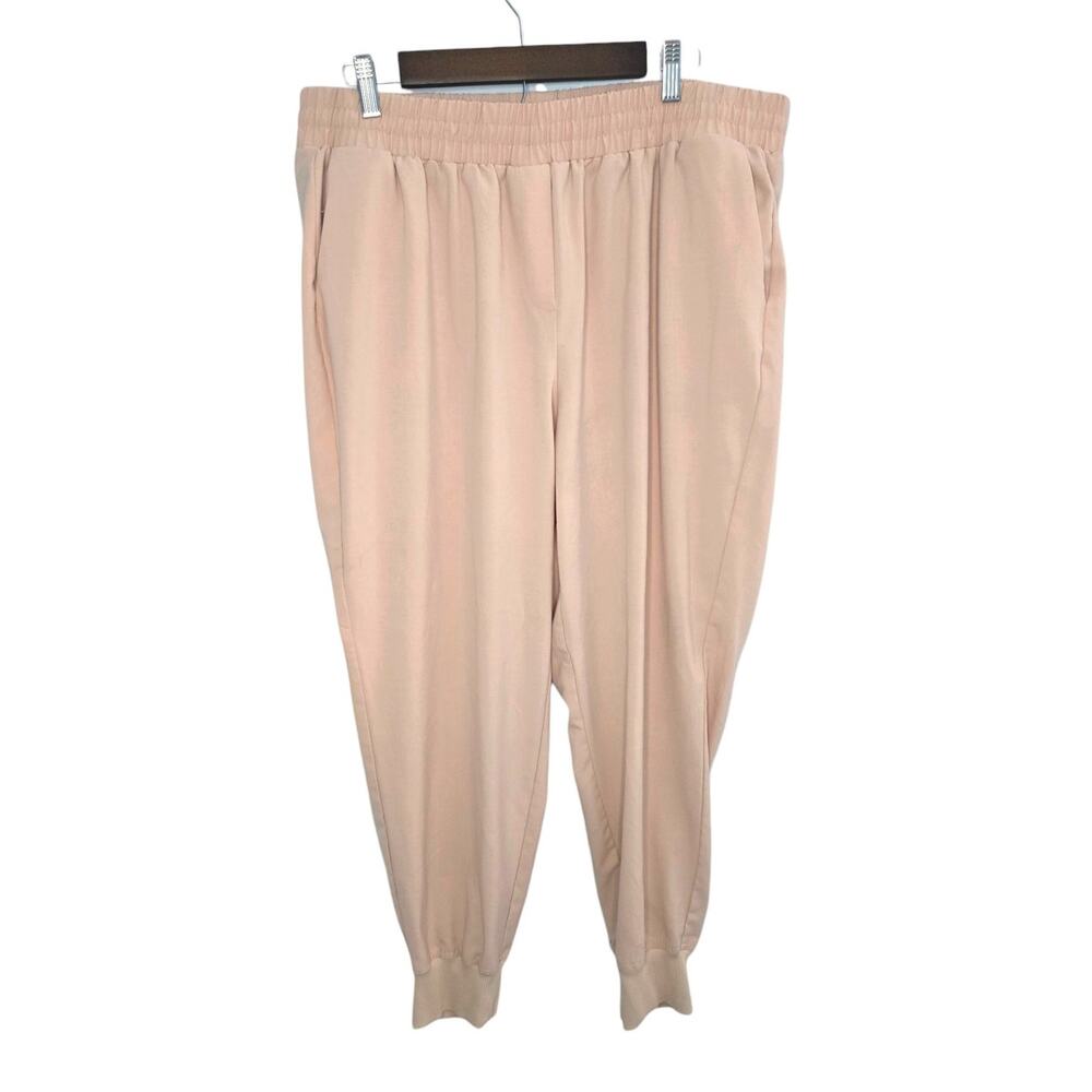 Torrid Blush Pink Jogger Pants Elastic Waist Tapered Ankle Size 18/20
